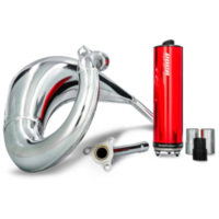 exhaust VOCA Cross chromed 50/70cc red silencer for Sherco 50 SM-R, SE-R VCR-RD38184/RE