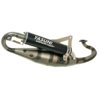 exhaust Yasuni Scooter R black for Peugeot horiz., Derbi YA225B