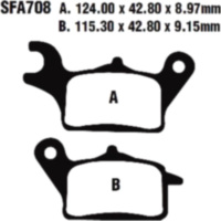 Brake pads carbon scooter ebc SFAC708