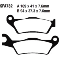 Brake pads scooter ebc SFA732